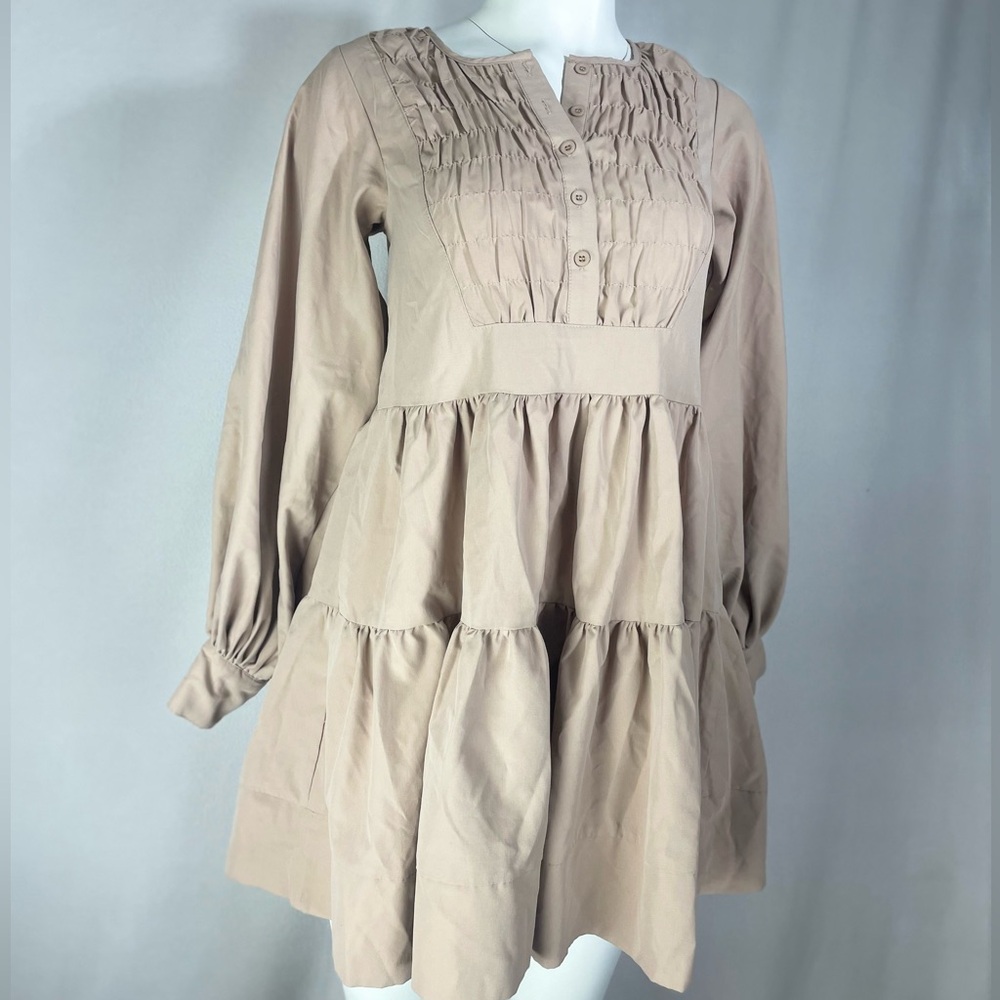 PrettyLittleThing Tan Midi Dress